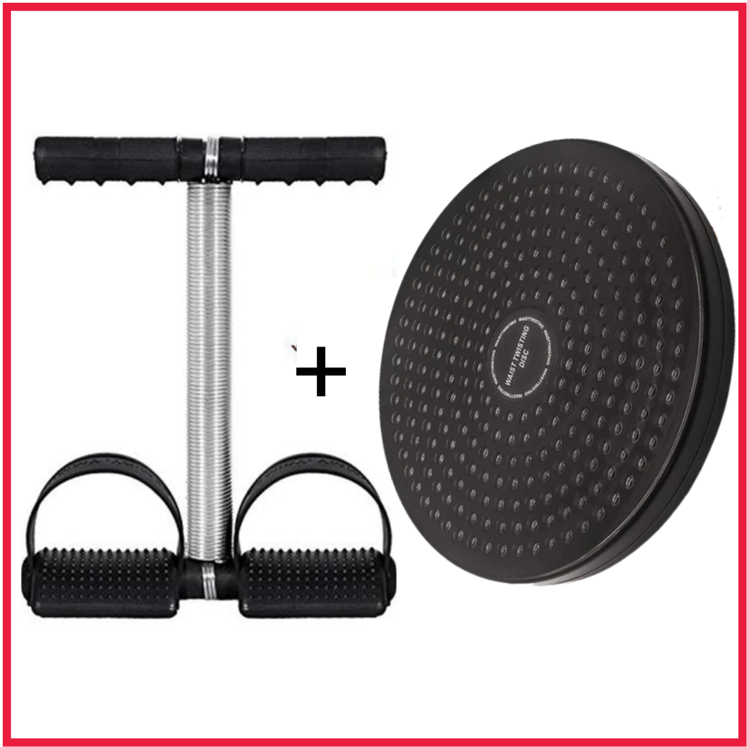 Combo Deal Twister Disc & Double Spring Tummy Trimmer Home Gym Fitness Equipment