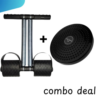 Combo Deal Twister Disc & Double Spring Tummy Trimmer Home Gym Fitness Equipment